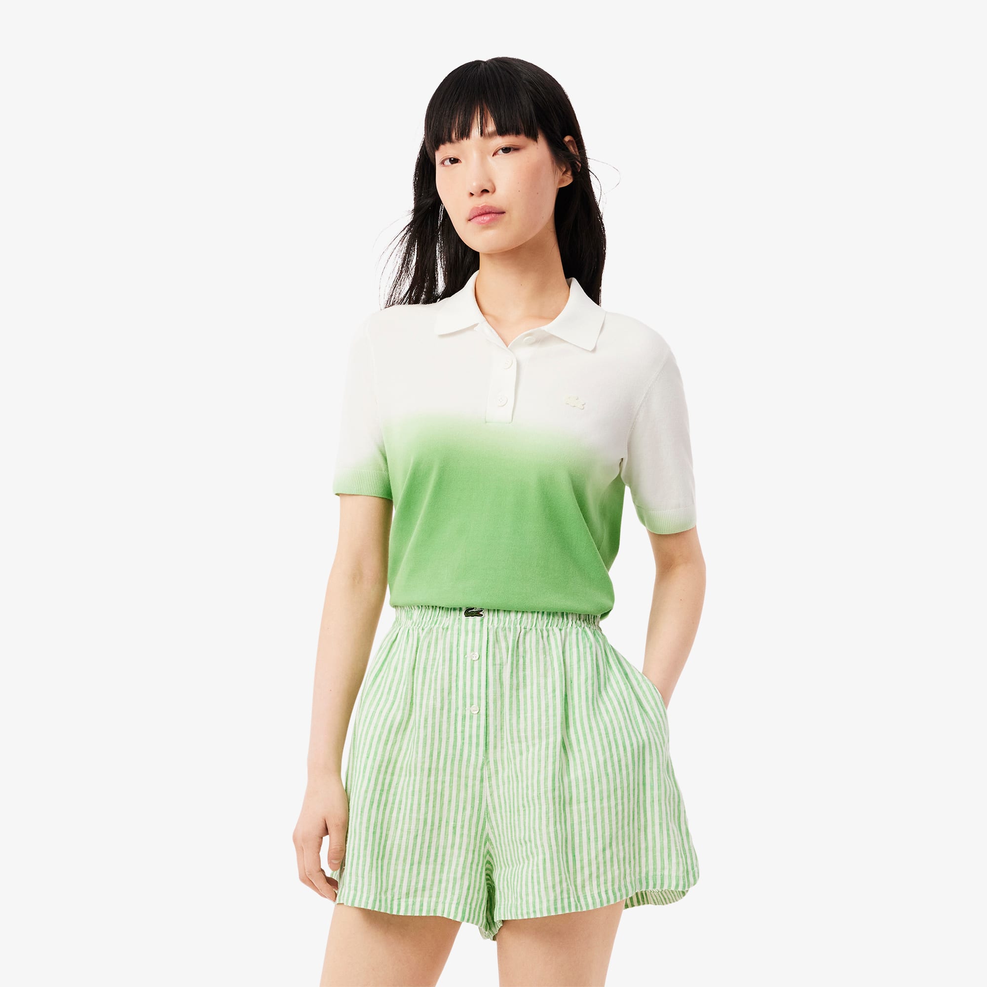 Lacoste Women's Classic Fit Ombré Effect Knit Polo