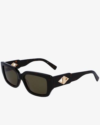 Lunettes de soleil rectangulaires en ac&eacute;tate &agrave; monogramme pour femme