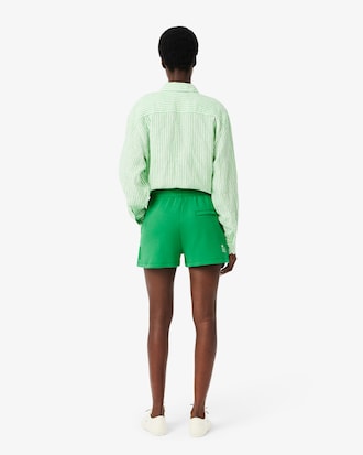 Pantalones cortos de punto de algodón para mujer