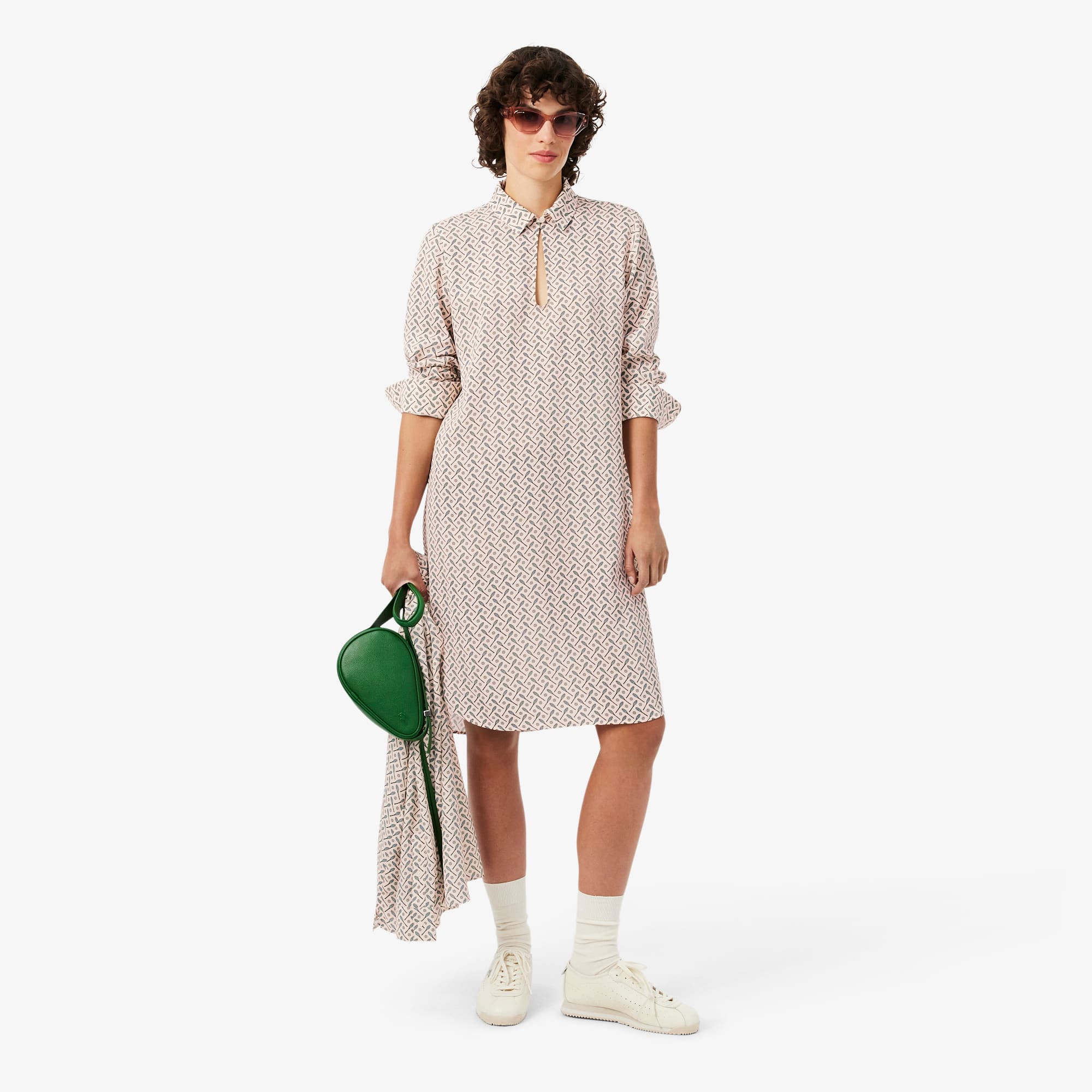 Fluid Crepe Shirt Collar Dress - Dresses - New In 2026 | Lacoste