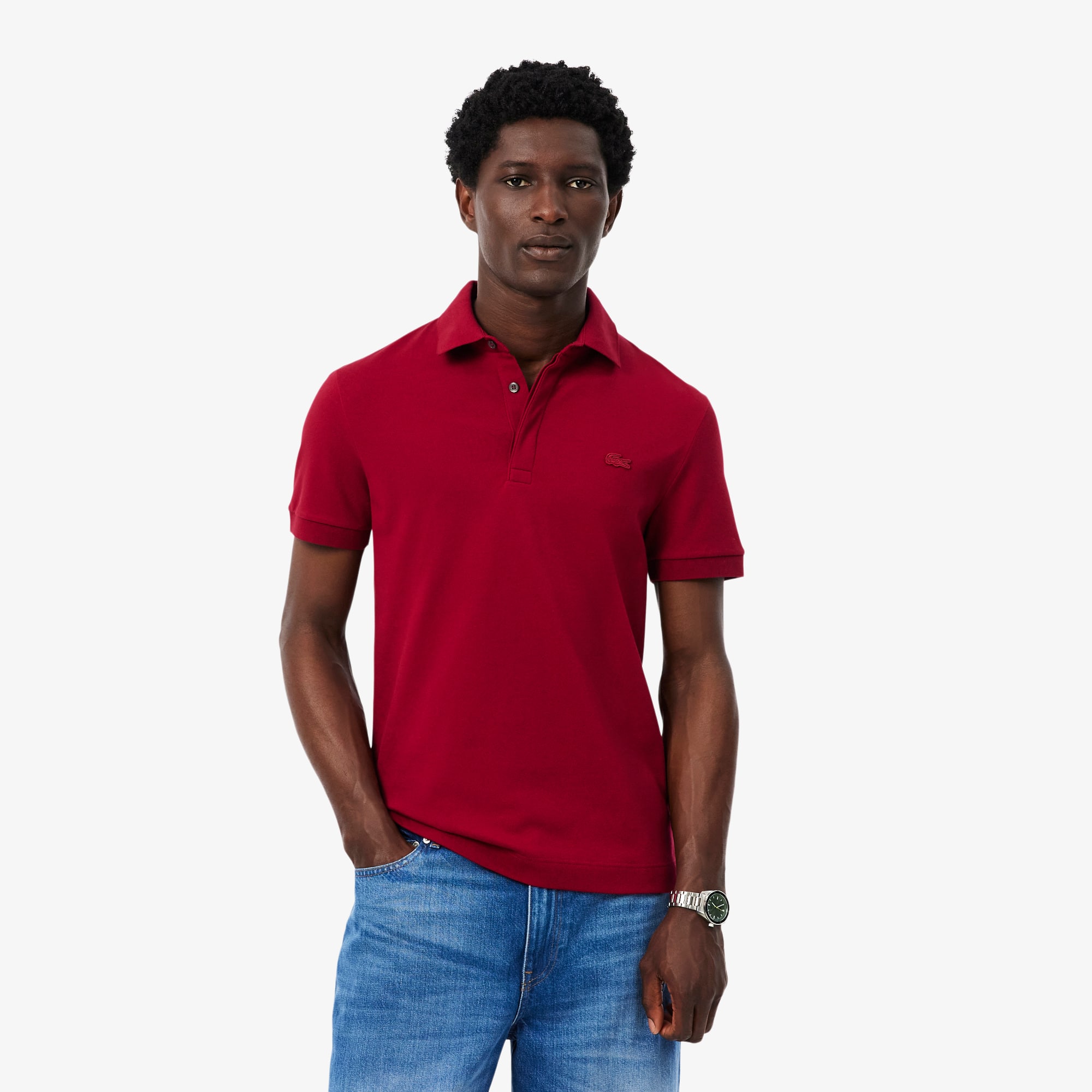 Lacoste Mens Regular Fit Paris Stretch Piqu&Atilde; Polo