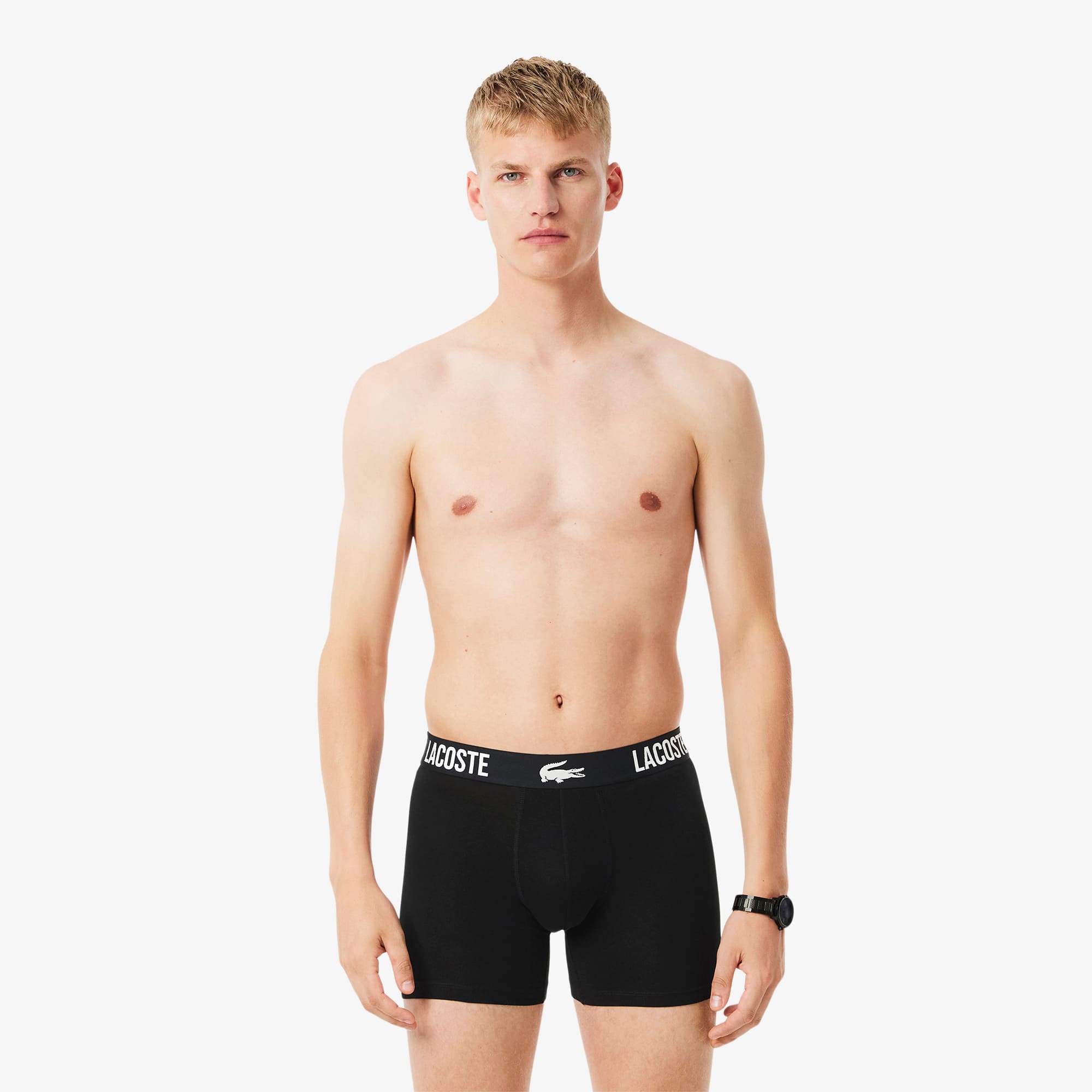 Lacoste Men's 3-Pack Cotton Boxer Briefs