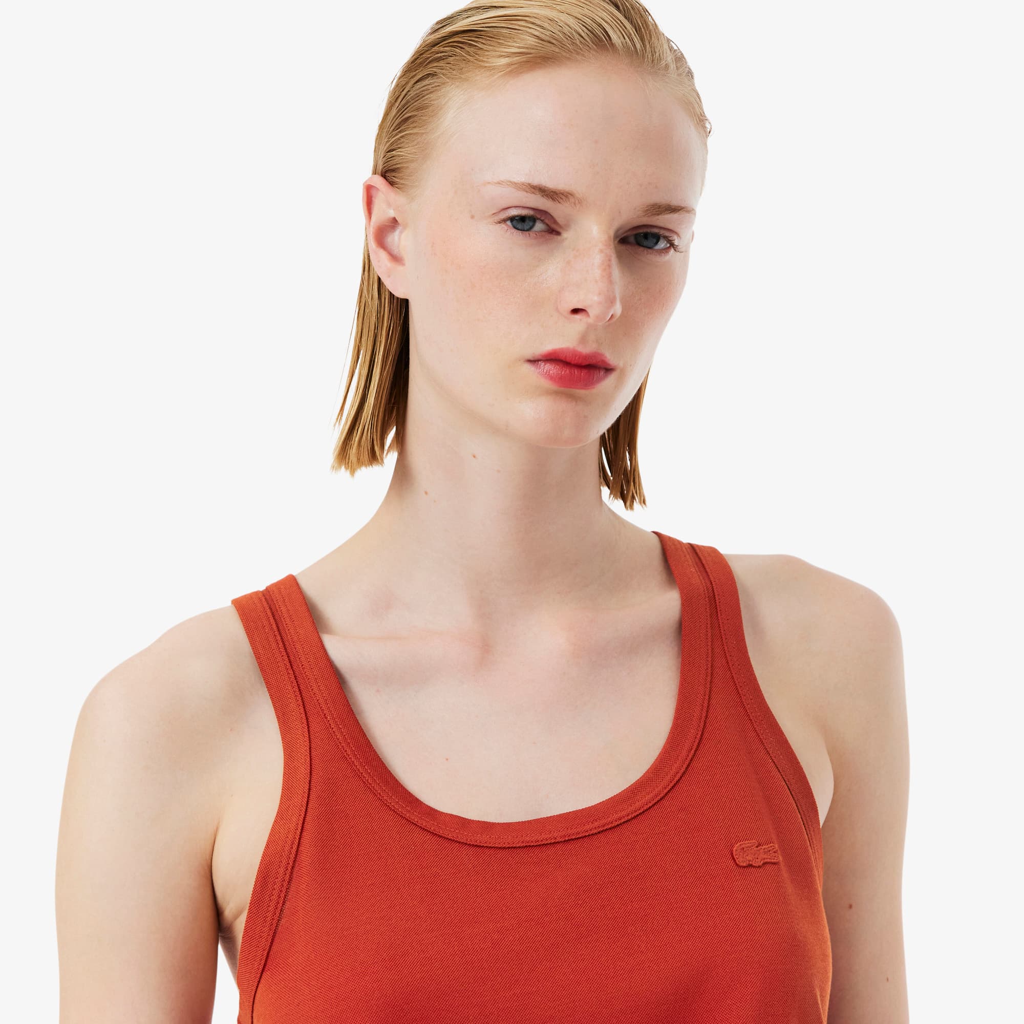 Runway Silk Piqué Tank Top