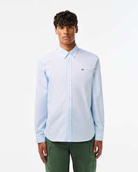 Chemise slim fit unie en coton premium