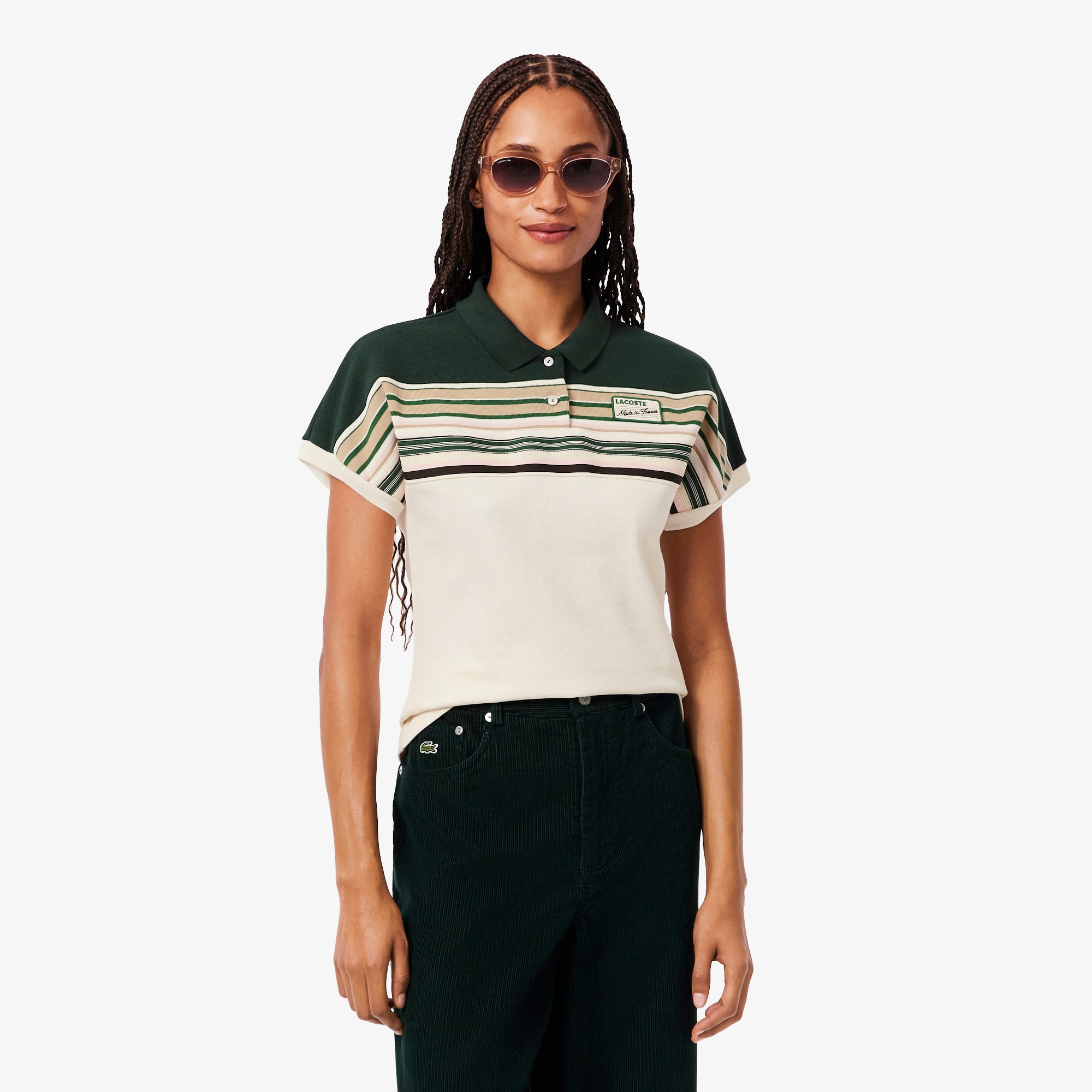 Women's Made In France Slim Fit Striped Polo - Polo Shirts - New