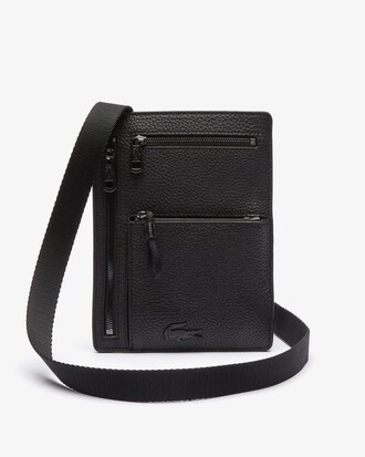 Soft Matte Neck Strap Grained Leather Wallet Bag