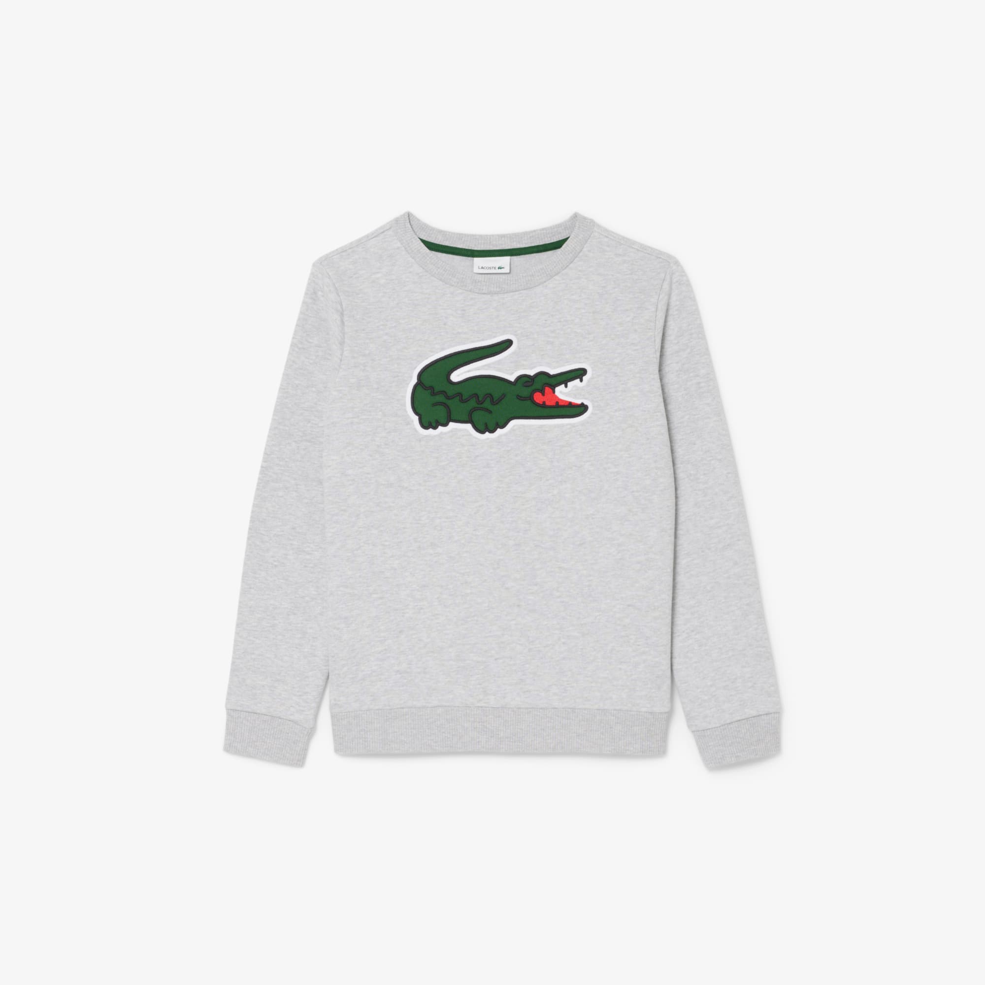 Lacoste Kids' Printed Fleece Sweatshirt - 12 Years In Gray