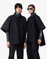 Runway Oversized Denim Polo Shirt