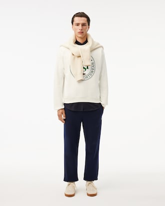 Men's Loose Fit Printed Fleece Sweatshirt