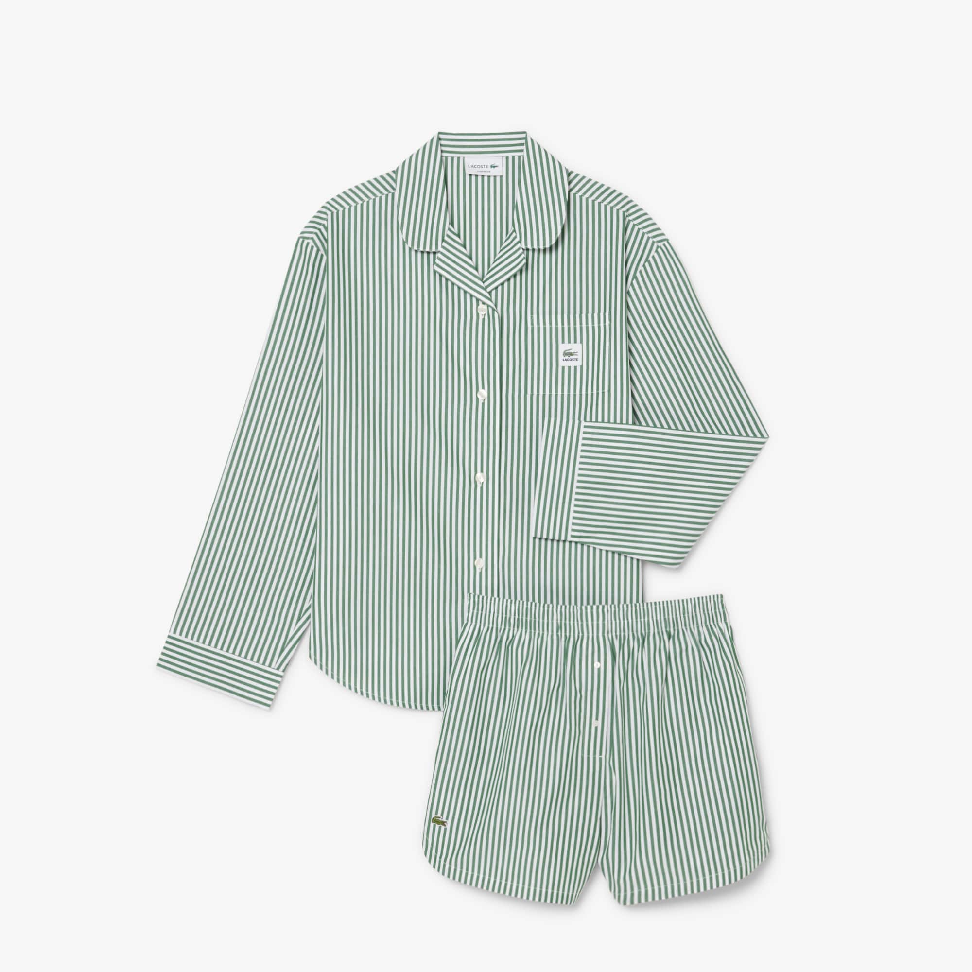 Oversized Striped Poplin Pajama Set