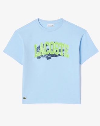 Kids' Crocodile Print Cotton T-Shirt