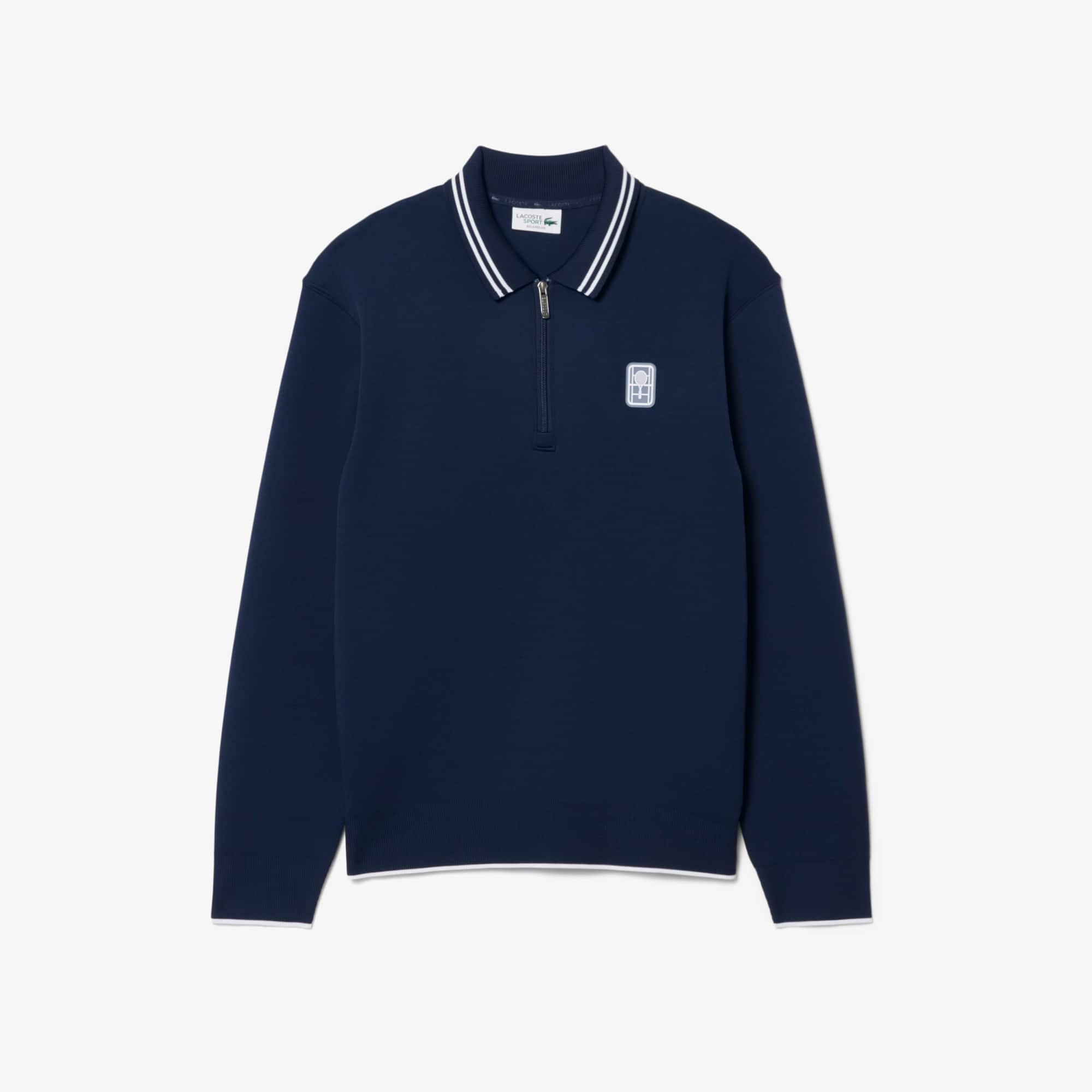 Tennis Heritage Polo Collar Zipped Sweatshirt - Sweaters