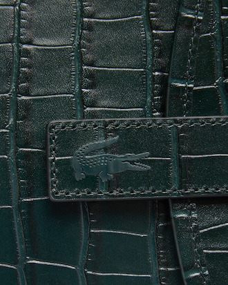 Runway Mock Croc Leather Racket Bag
