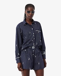 Oversized Shirt with Motifs