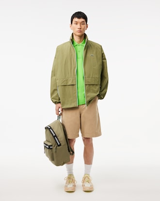 Men's Water-Repellent Removable Hood Windbreaker