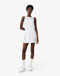 Dual Fabric Pleated Stretch Tennis Dress