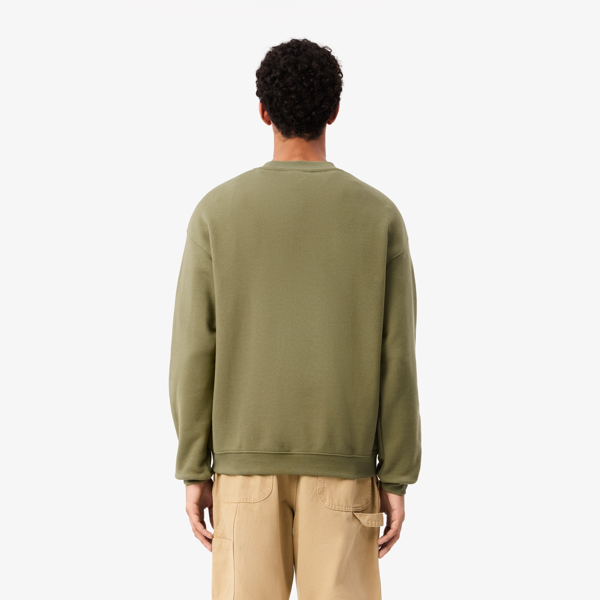 Men's Loose Fit Printed Fleece Sweatshirt - Sweaters