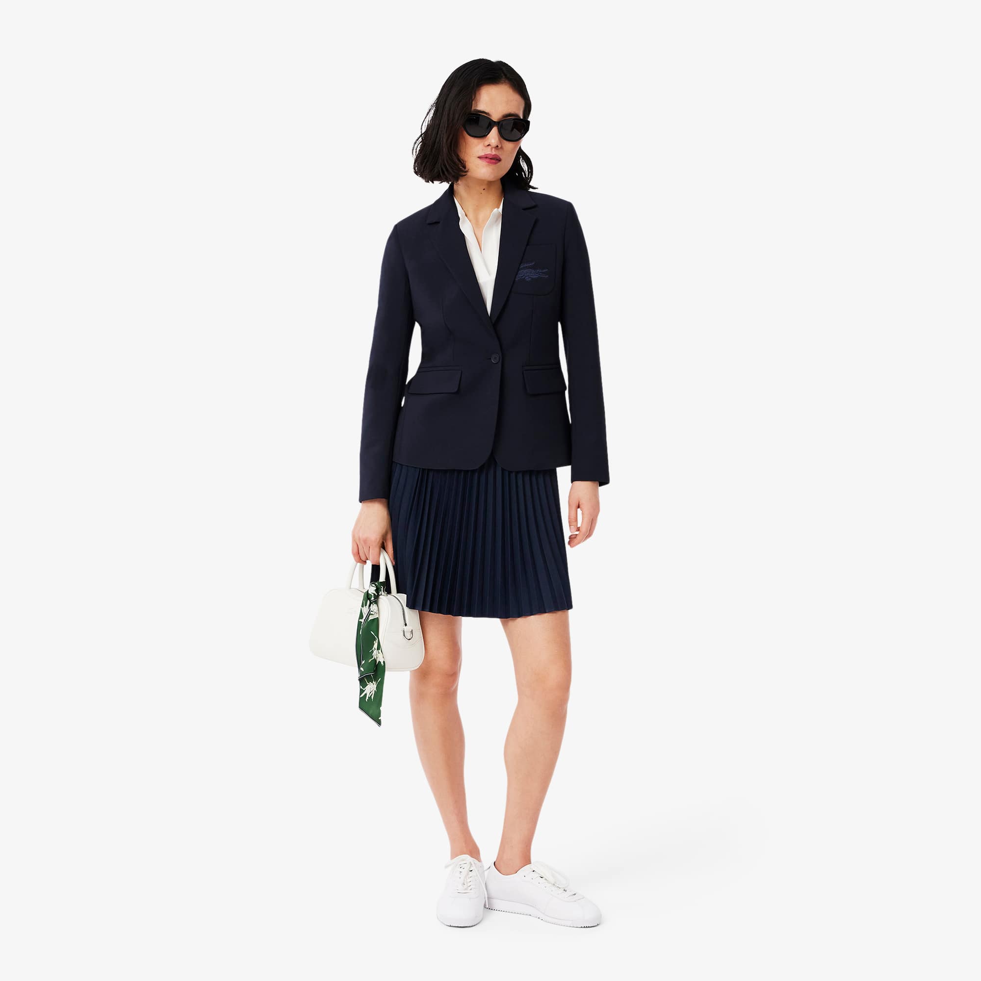 ★LACOSTE★ Women's Essential Short Pleated Skirt Navy JF140 Women's Short Pleated Skirt - Shorts & Skirts - New In 2025