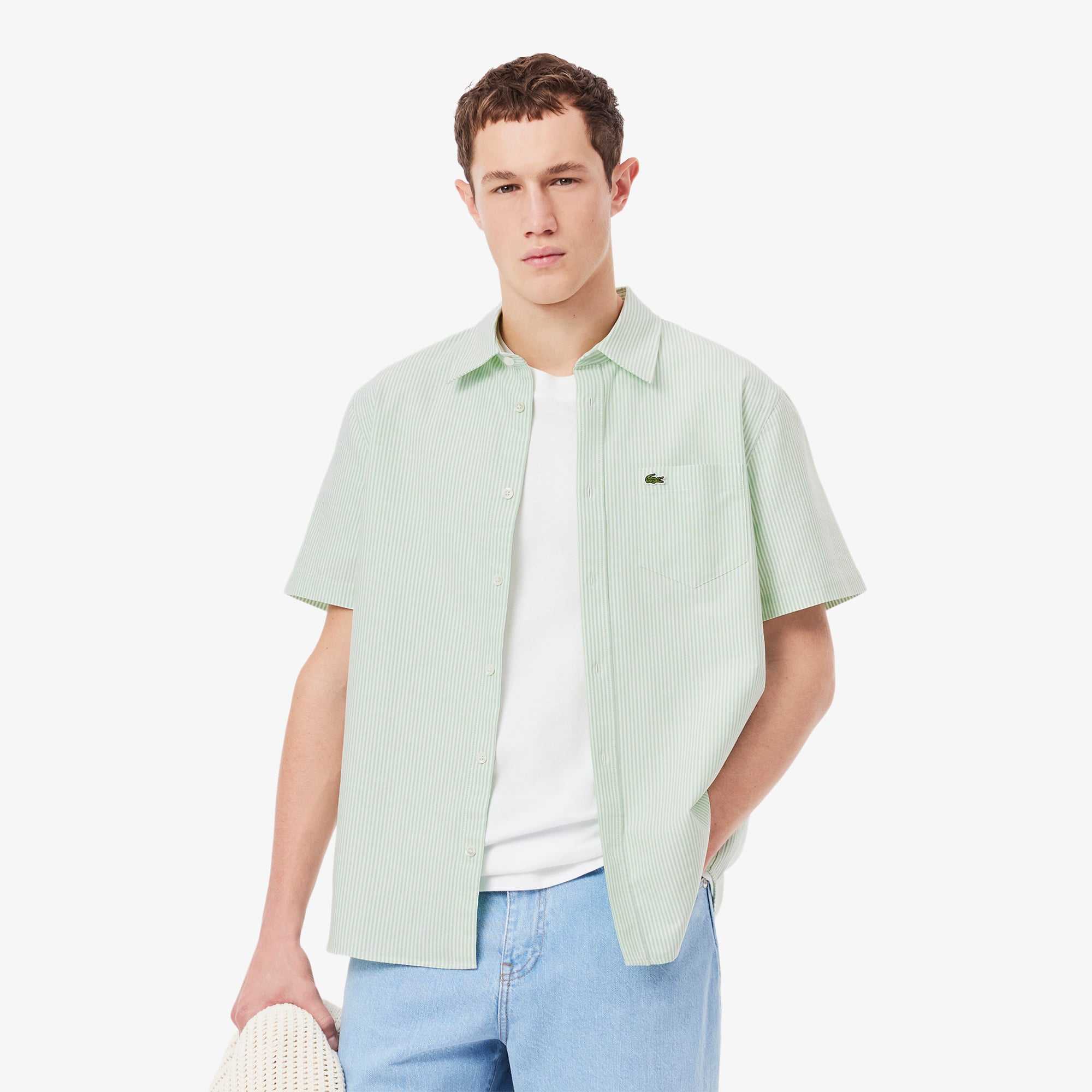 Lacoste Men's Regular Fit Short Sleeve Oxford Shirt