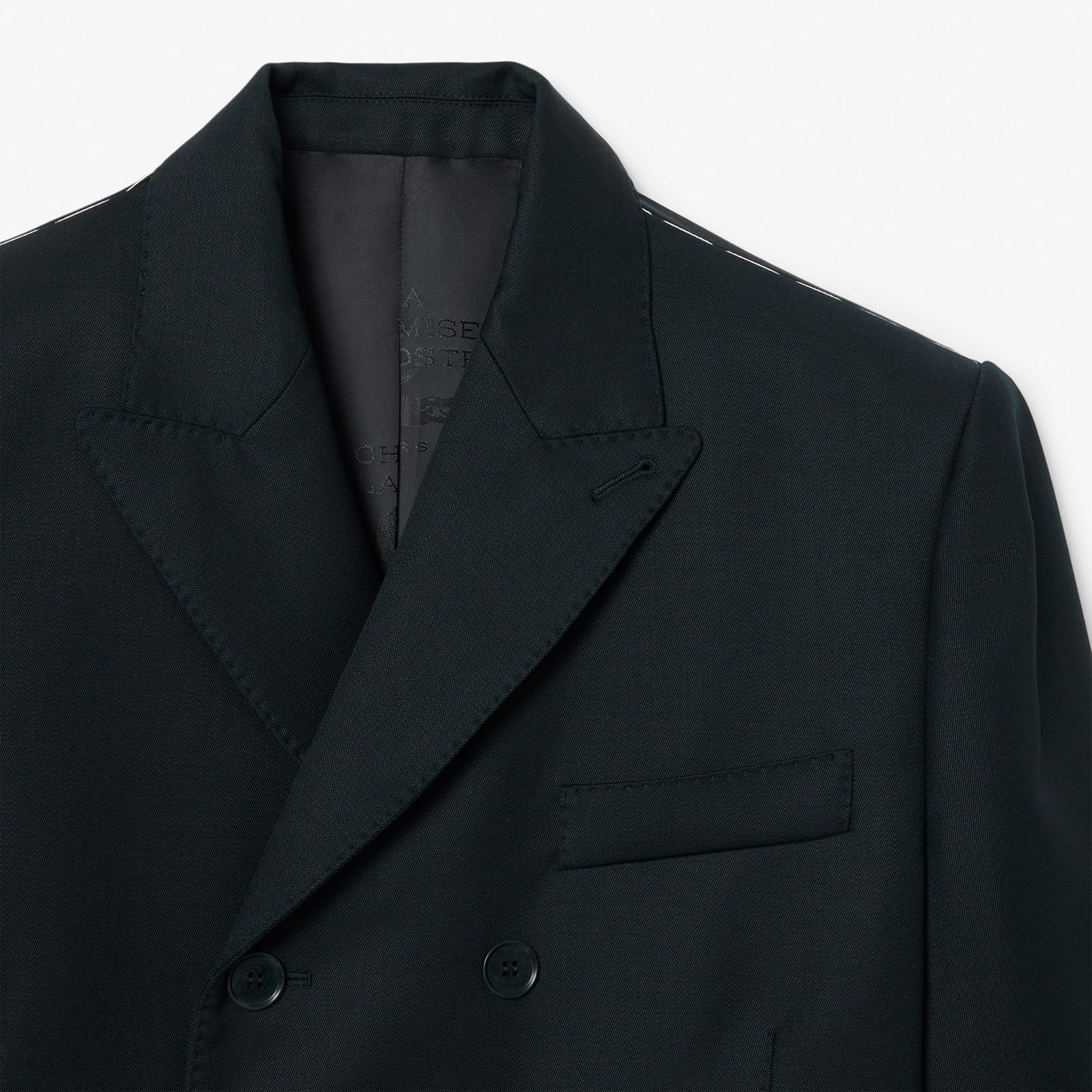 Runway Double Breasted Lightweight Wool Blazer