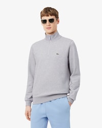 Sweatshirt col montant zipp&eacute; molleton