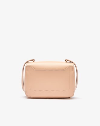 Bolso de mano de piel con cierre de metal grabado Amelia para mujer