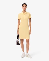 Women's Slim Fit Stretch Mini Piqu&eacute; Polo Dress