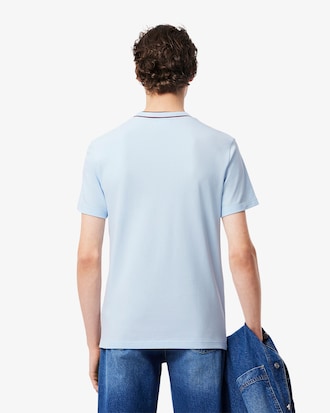 Men's Stretch Piqué Striped Collar T-Shirt