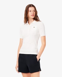 Polo de Tejido Pointelle de Corte Ajustado