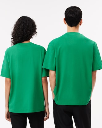 Unisex Loose Fit Heavy Cotton Badge T-Shirt