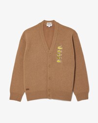 Unisex Wool and Cotton Blend Badge Cardigan