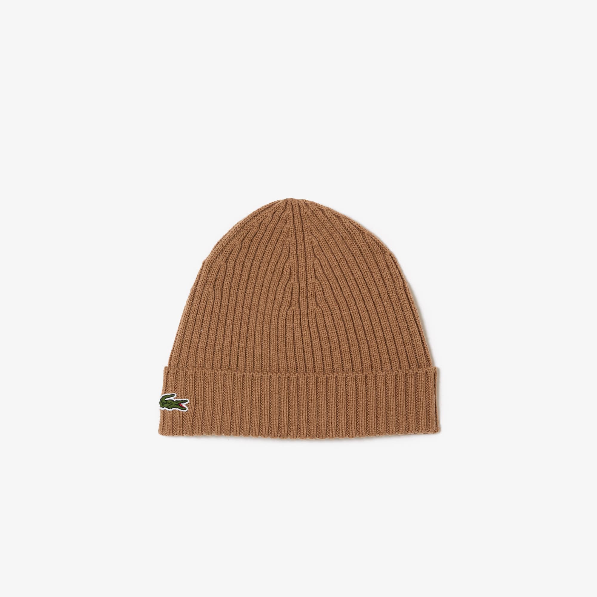 Lacoste Unisex Rib Knit Brushed Wool Beanie
