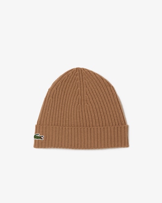 Unisex Rib Knit Brushed Wool Beanie