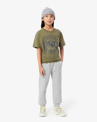 Kids' Contrast Badge Cotton T-Shirt