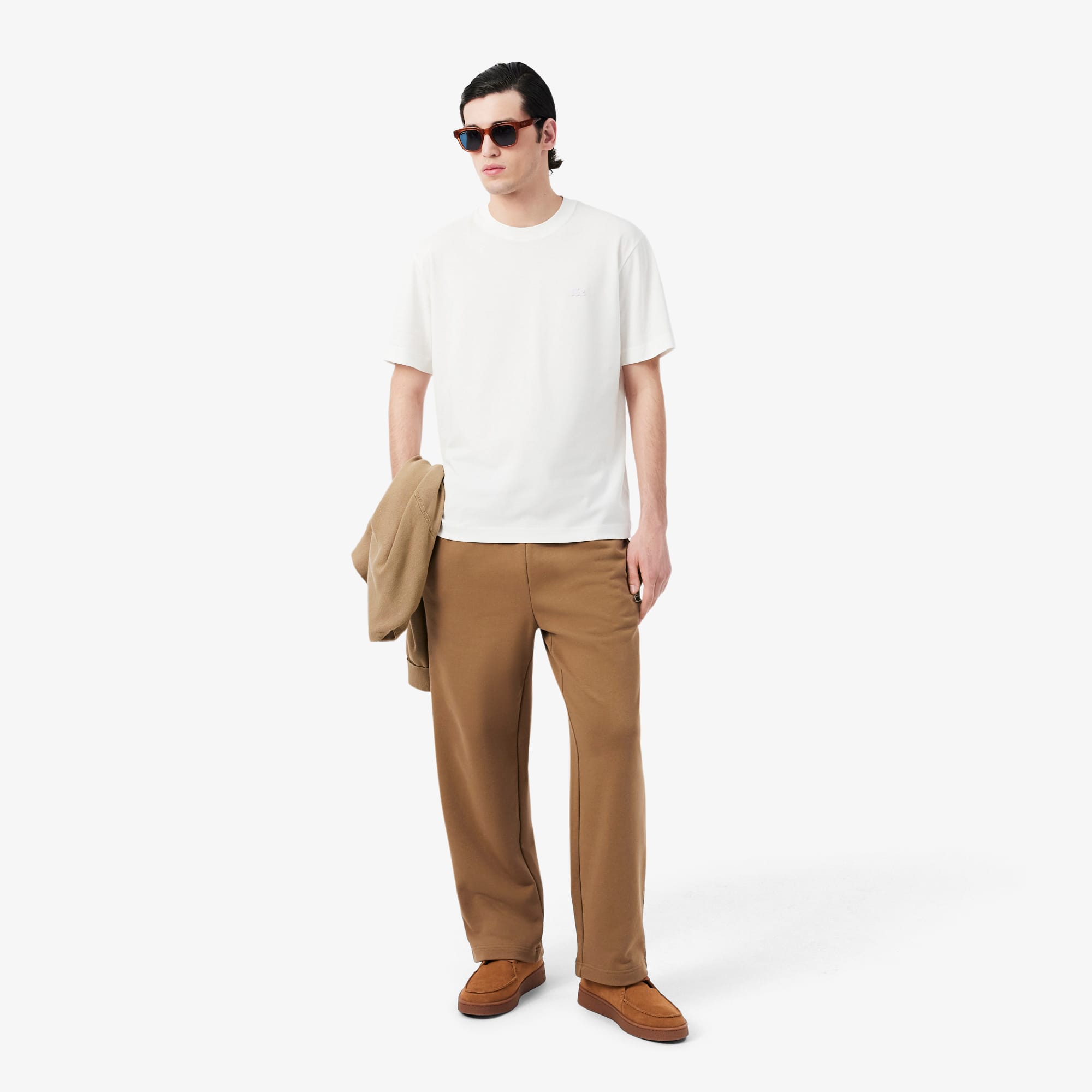 Lacoste Relaxed Fit Sweatpants In Brown