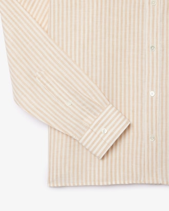 Chemise rayée homme regular fit en lin 