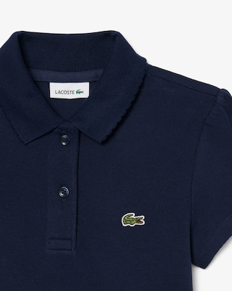 Girls' Scalloped Collar Piqu&eacute; Polo