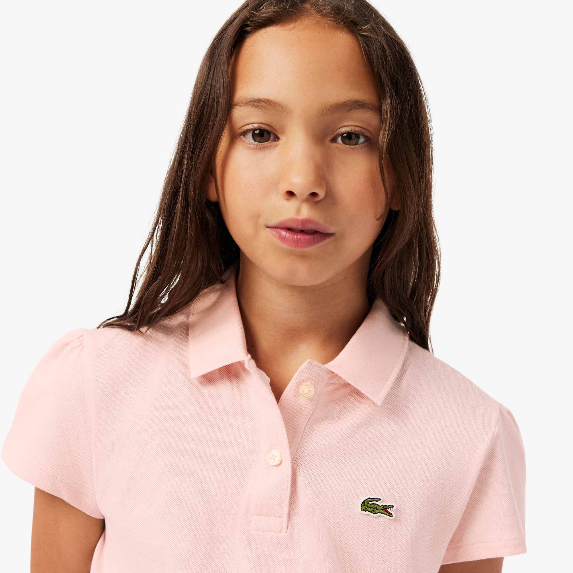 Scallop Collar Mini Piqué Polo Shirt