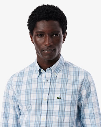 Chemise stretch avec imprimé à carreaux