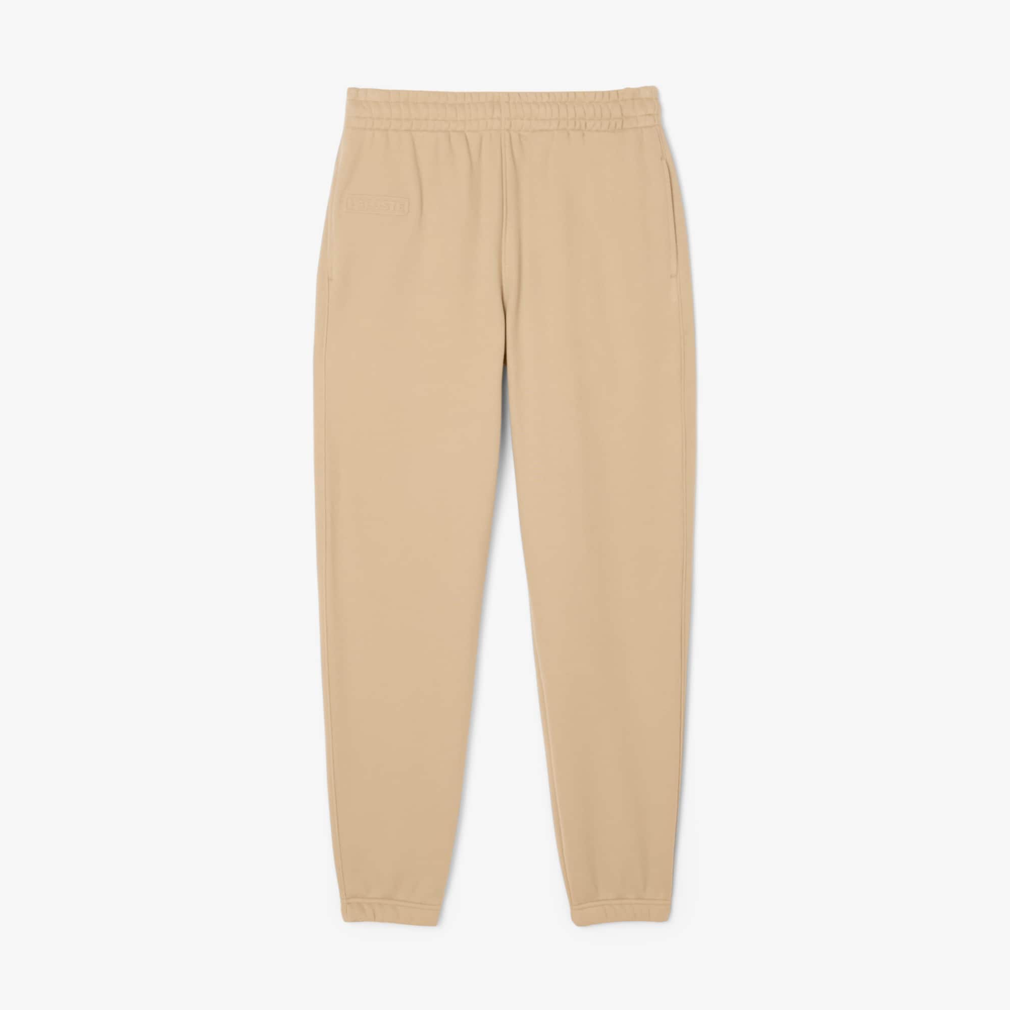 Lacoste Women's Embossed Logo Fleece Pants - 44 In Neutral