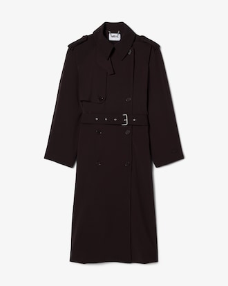 Oversized Wool Blend Trench Coat