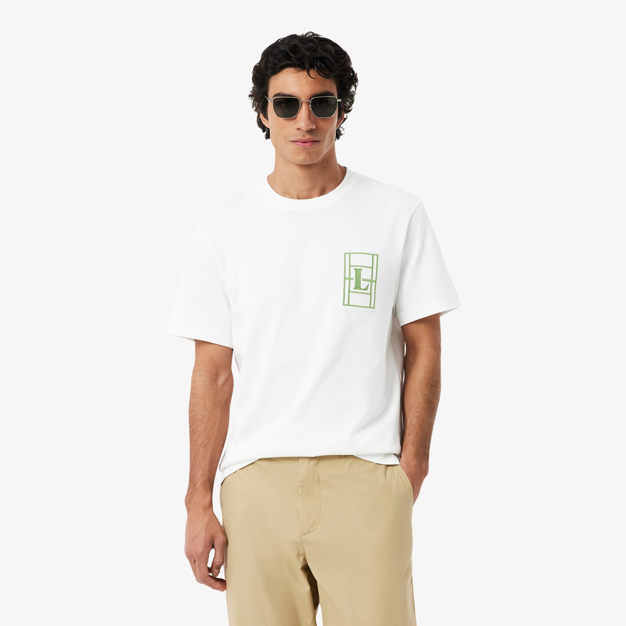 Lacoste Embroidered Heavy Jersey T-shirt