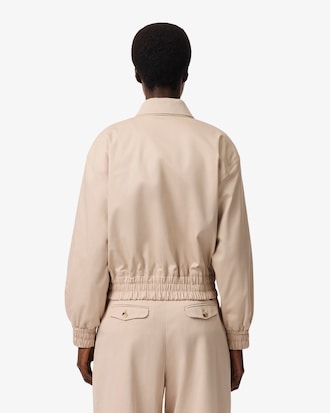 Gabardina Stretch Con Doble Cuello