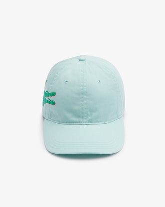 Women's Oversized Crocodile Cotton Gabardine Cap