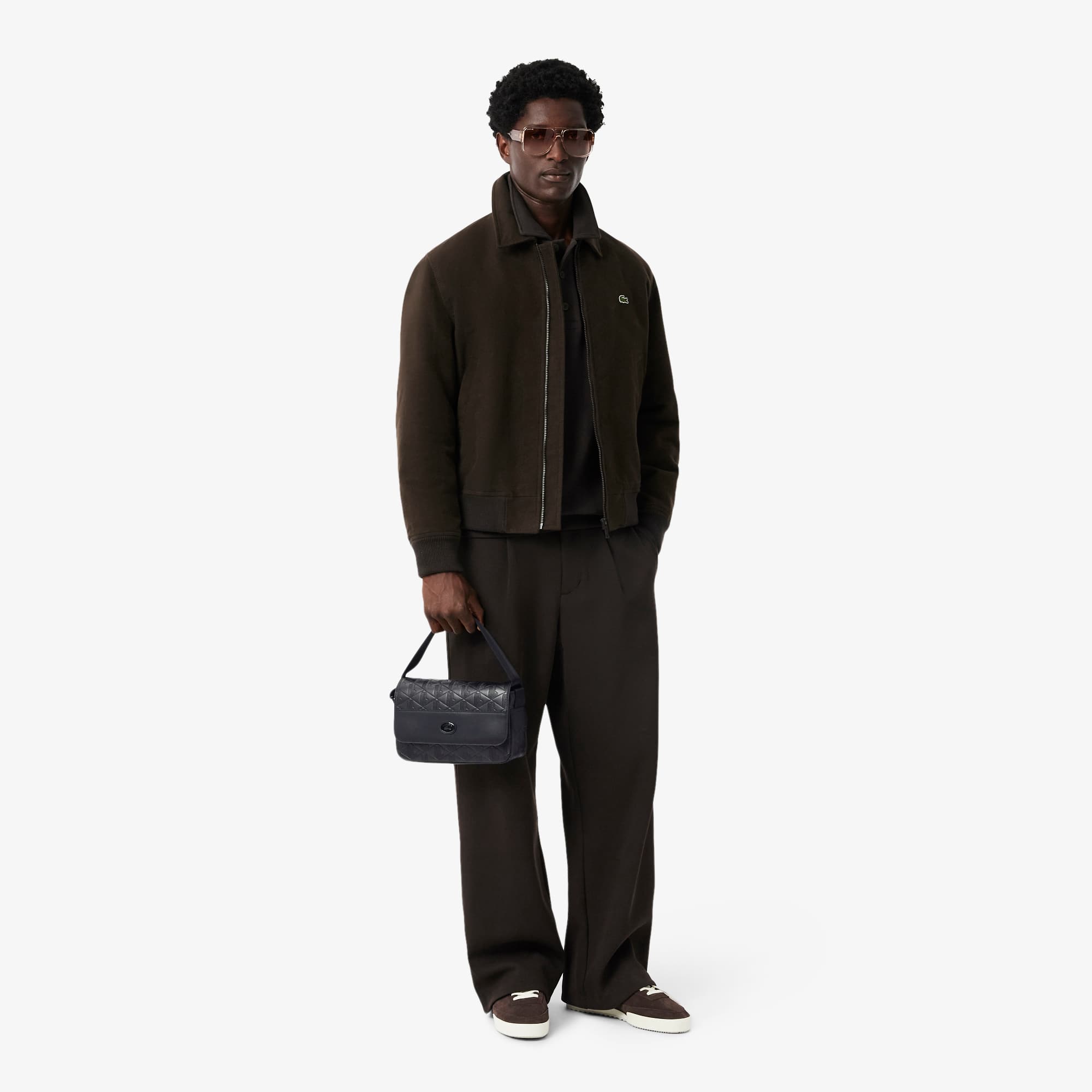 【LACOSTE】NOMOGRAMME Flap Messenger Bag_NU4838M (GREY BLUE) LACOSTE cross body bag Nomogramme Flap Crossover Bag S