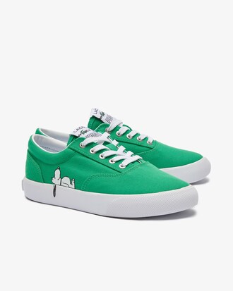 Sneakers Jump Serve Lacoste&nbsp;x Peanuts enfant en toile &agrave; lacets