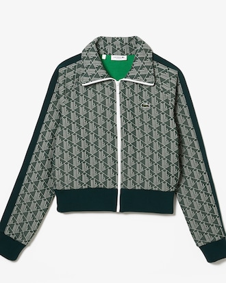 Women's Regular Fit Monogram Zip-Up Sweatshirt