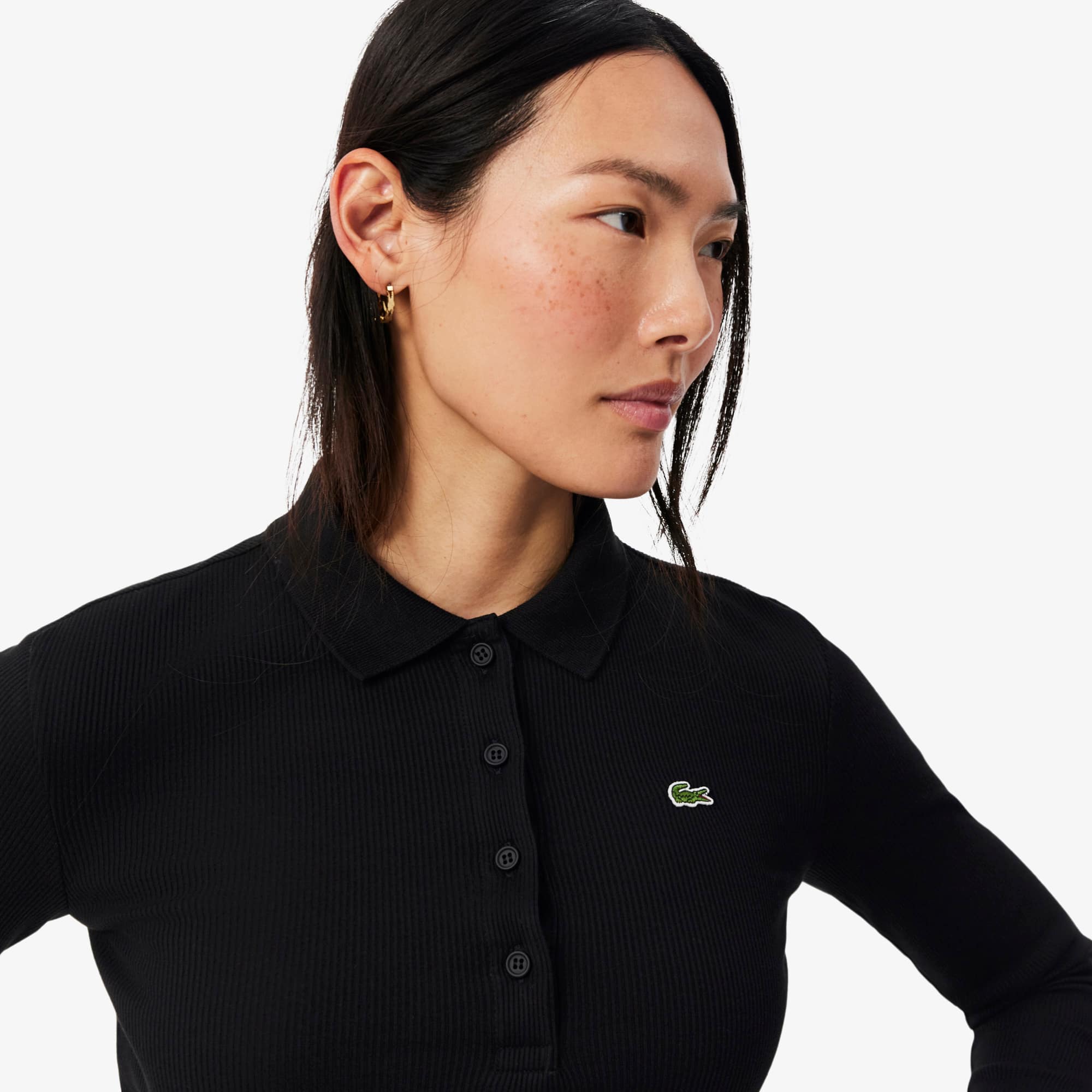 Women's Slim Fit L.12.D Ribbed Cotton Polo