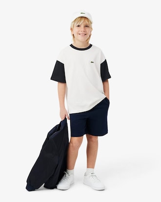 Contrast Trim Cotton T-Shirt