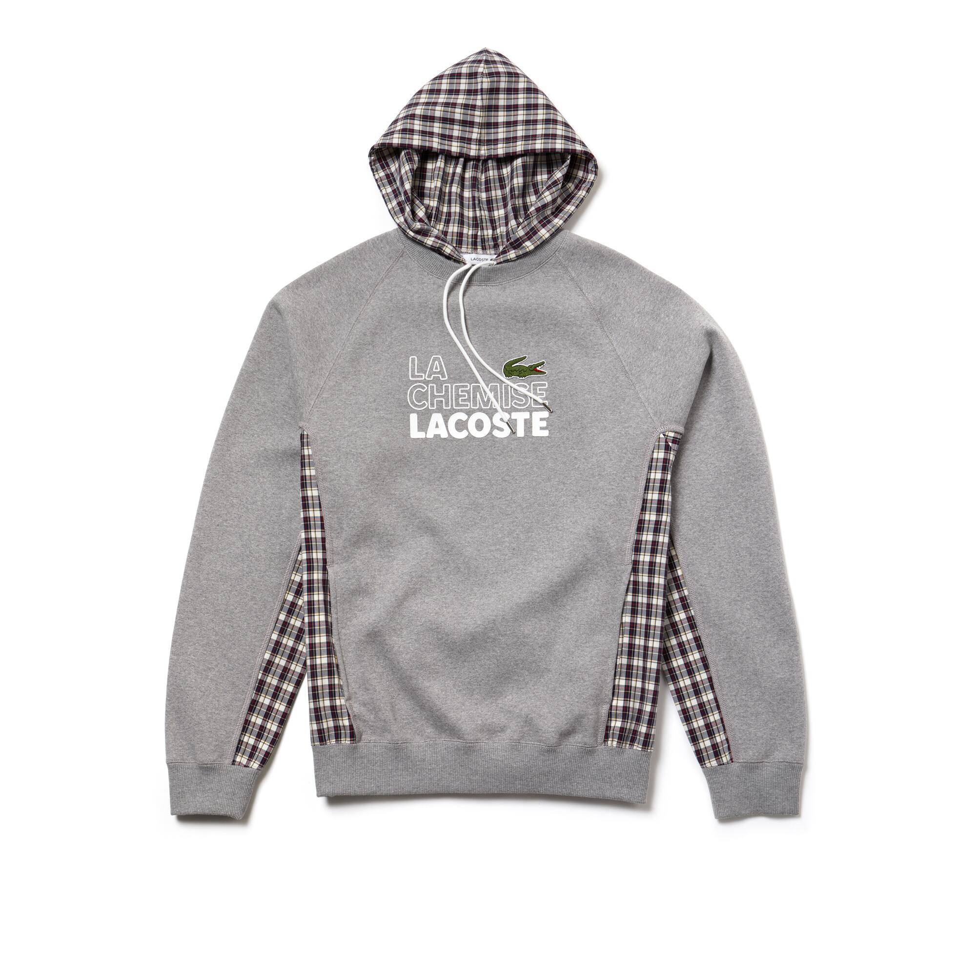 Sweatshirt 2 en 1 en molleton et popeline &agrave; carreaux &Eacute;dition D&eacute;fil&eacute;